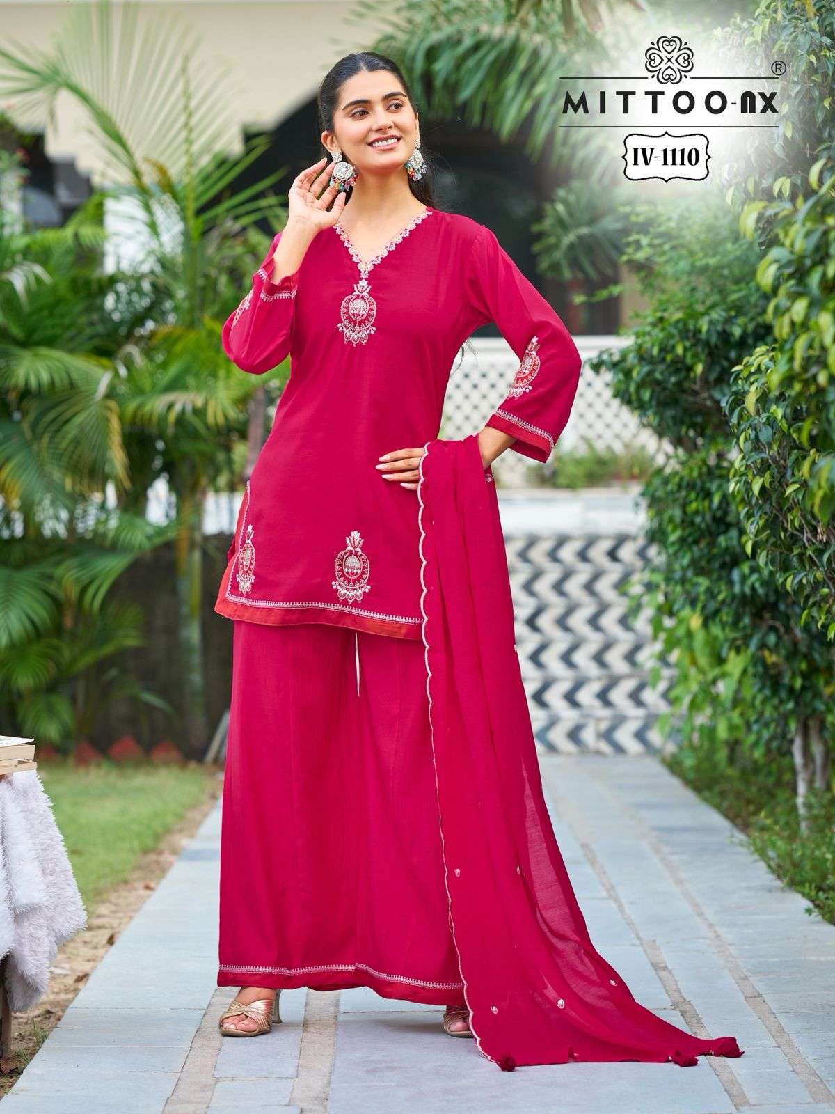 MITTOO IV 1109 & 1110 ROMAN SILK HANDWORK SALWAR SUIT AT READYMADE FUNCTION SHOP